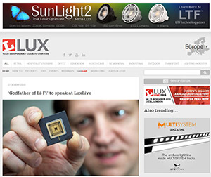 LTF News and Press Releases SunLight2 Banner Ad on LUX Magazine